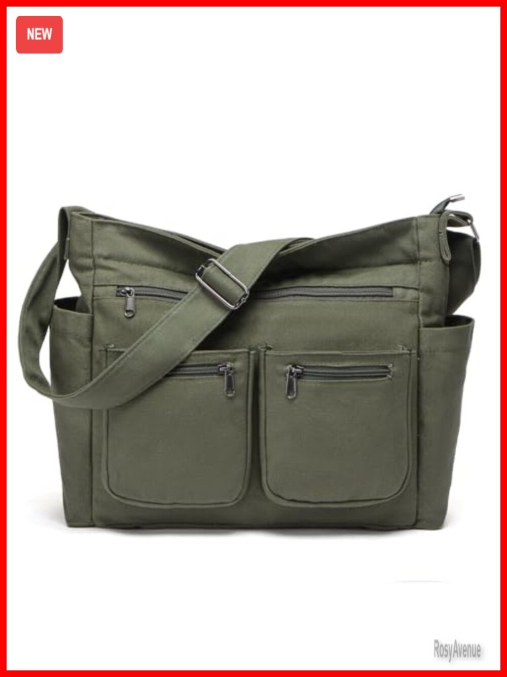 Canvas Tote Crossbody Shoulder Bag - Large Hobo Messenger Laptop Handbag